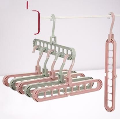 Multi Functional Adjutable Clothes Hanger (Multicolor, Pack Of 3)